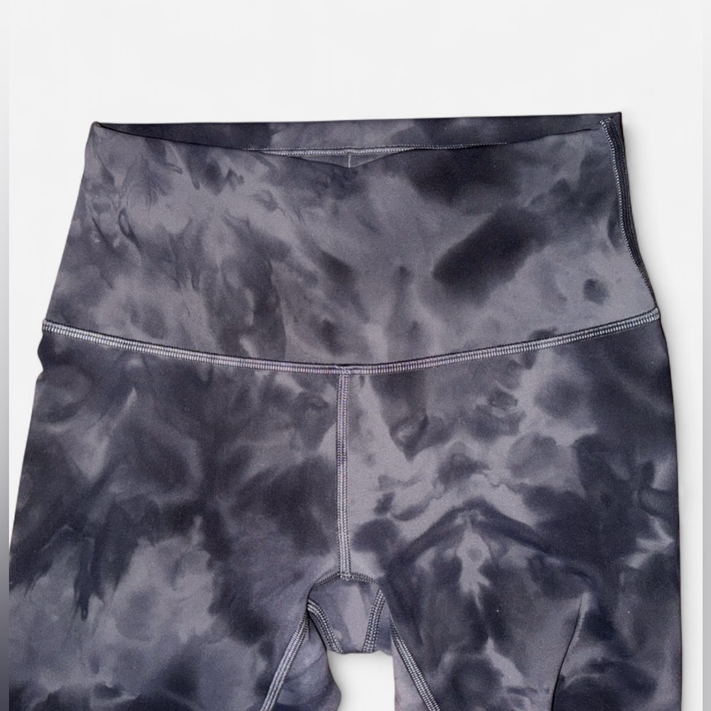 Lululemon Tie Dye Leggings Gray Black Size 4 High Rise Athletic - Picture 10 of 12